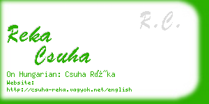 reka csuha business card
